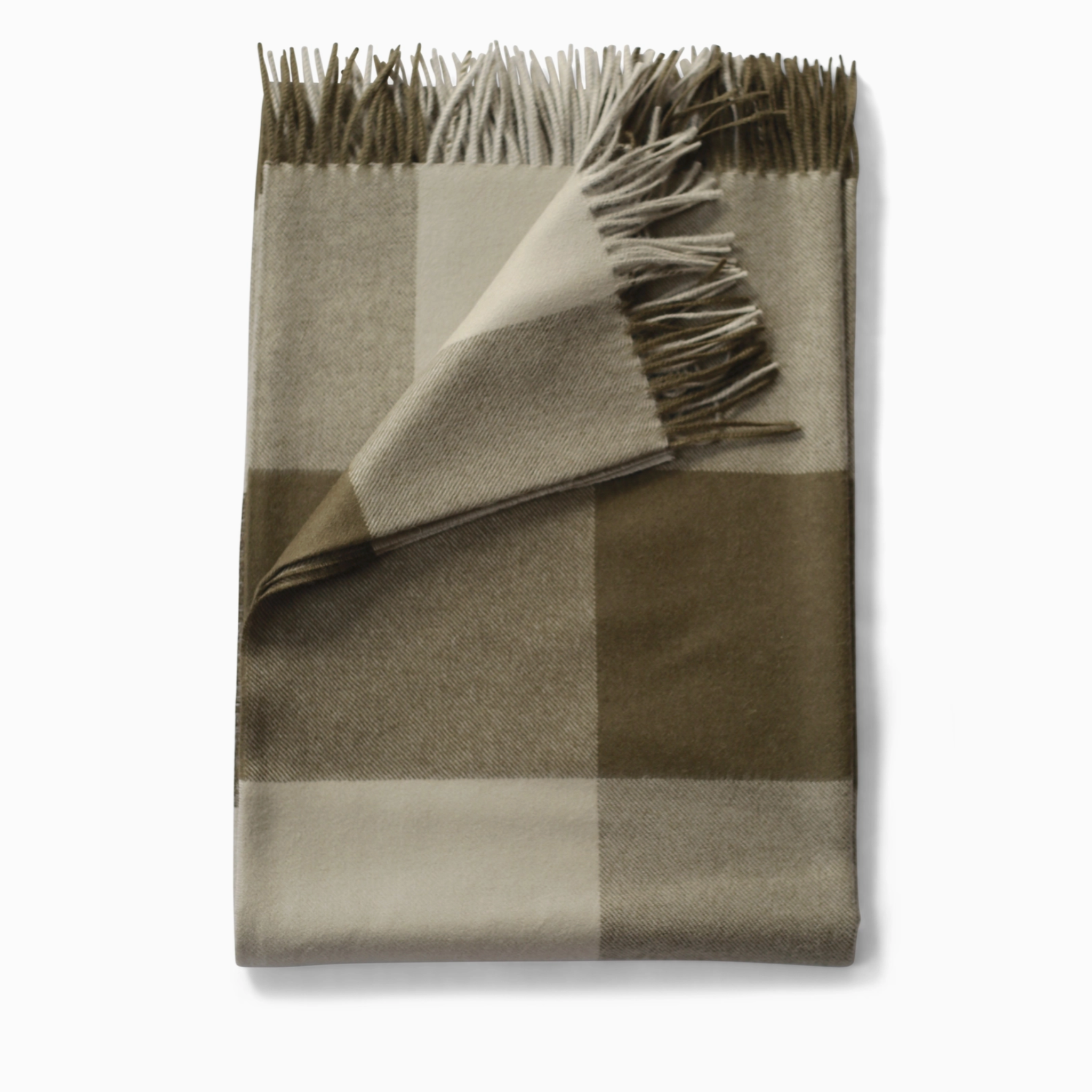 olive/pearl alpaca throw