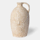 Aged Taupe Textured Decorative Jug Vase - Details and Design - Vase - Jitana