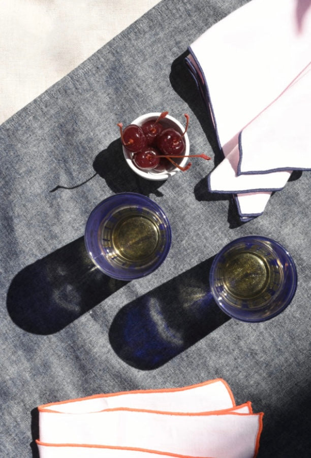 blush orange linen napkins set of 4.