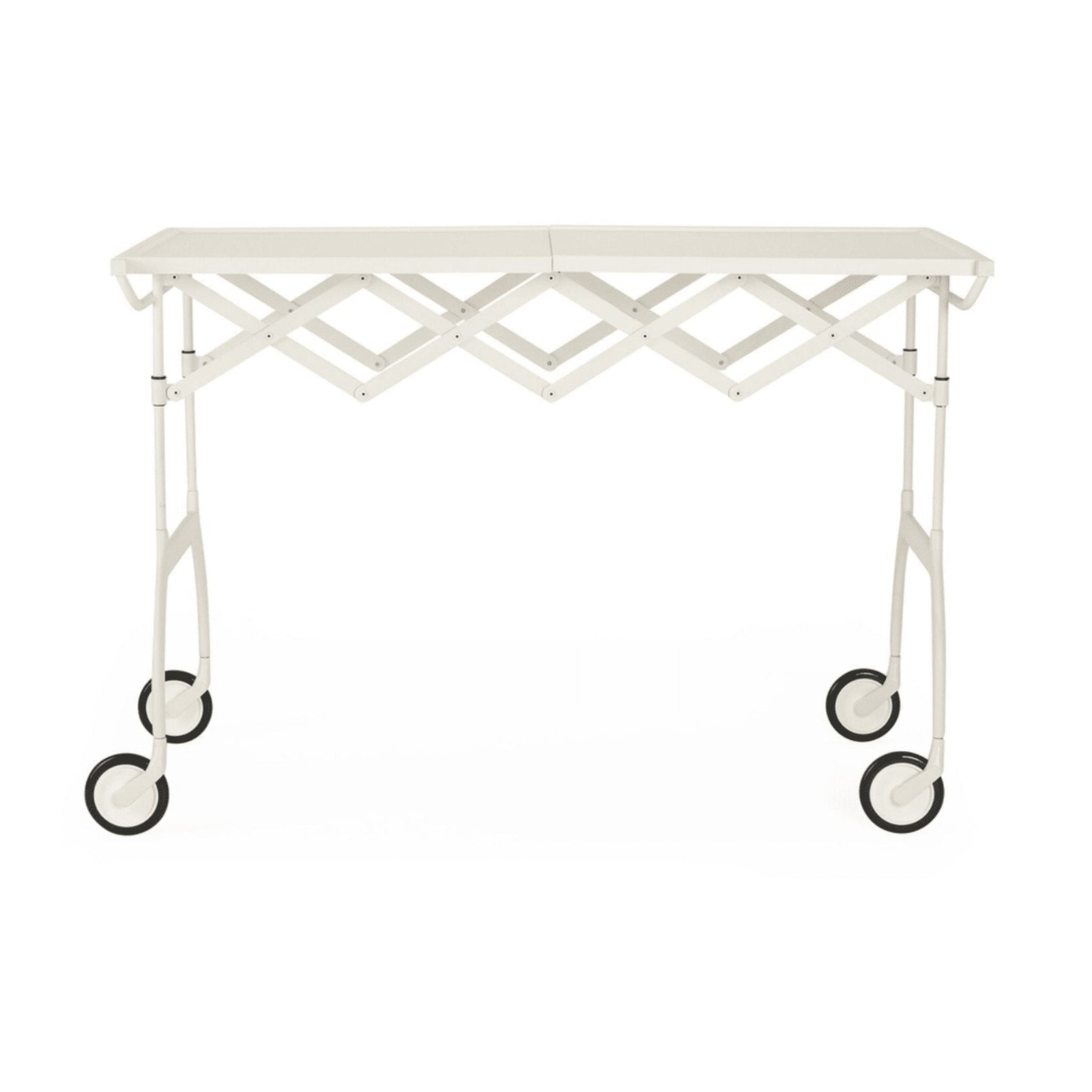 Battista Cart by Kartell in Mat Cream - elegant utility design.