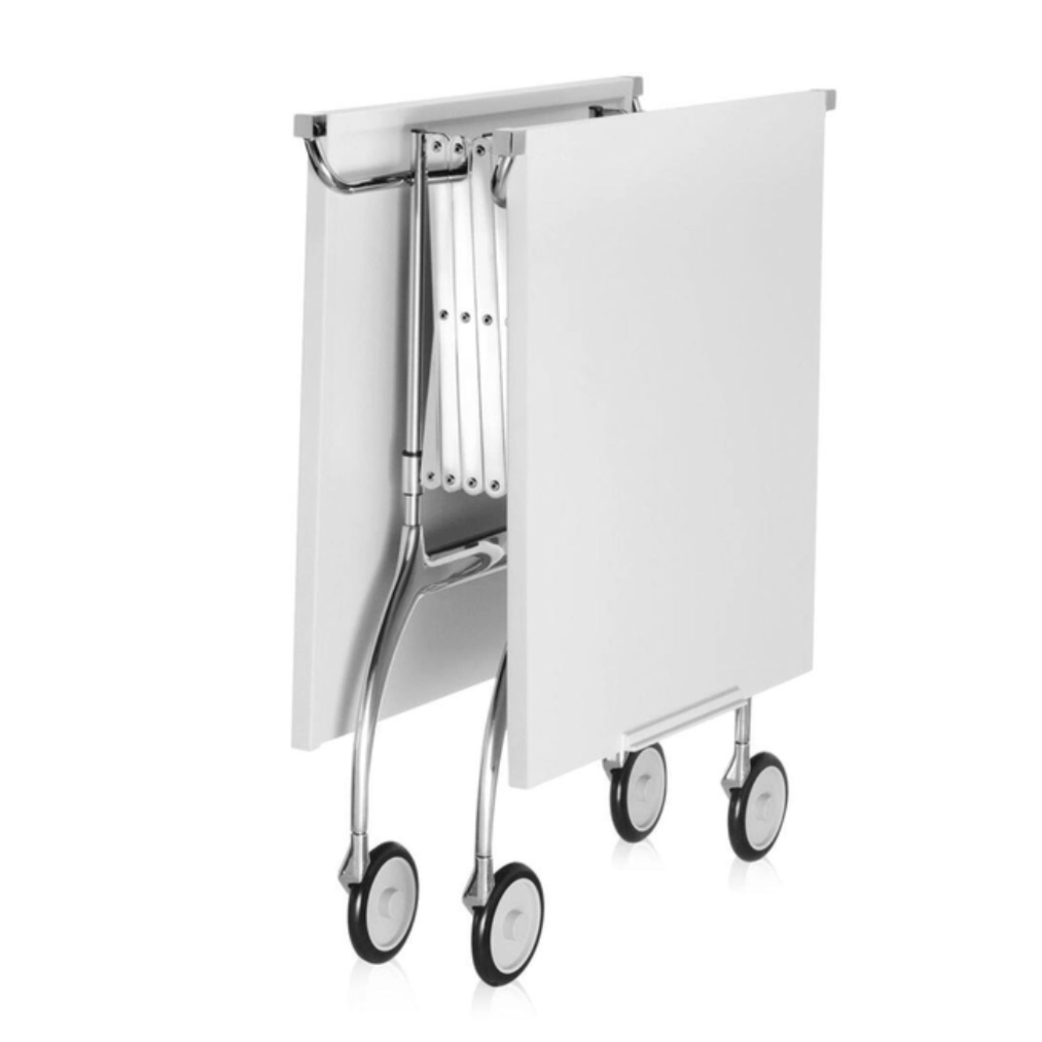Stylish Battista Cart with mat cream finish by Kartell.