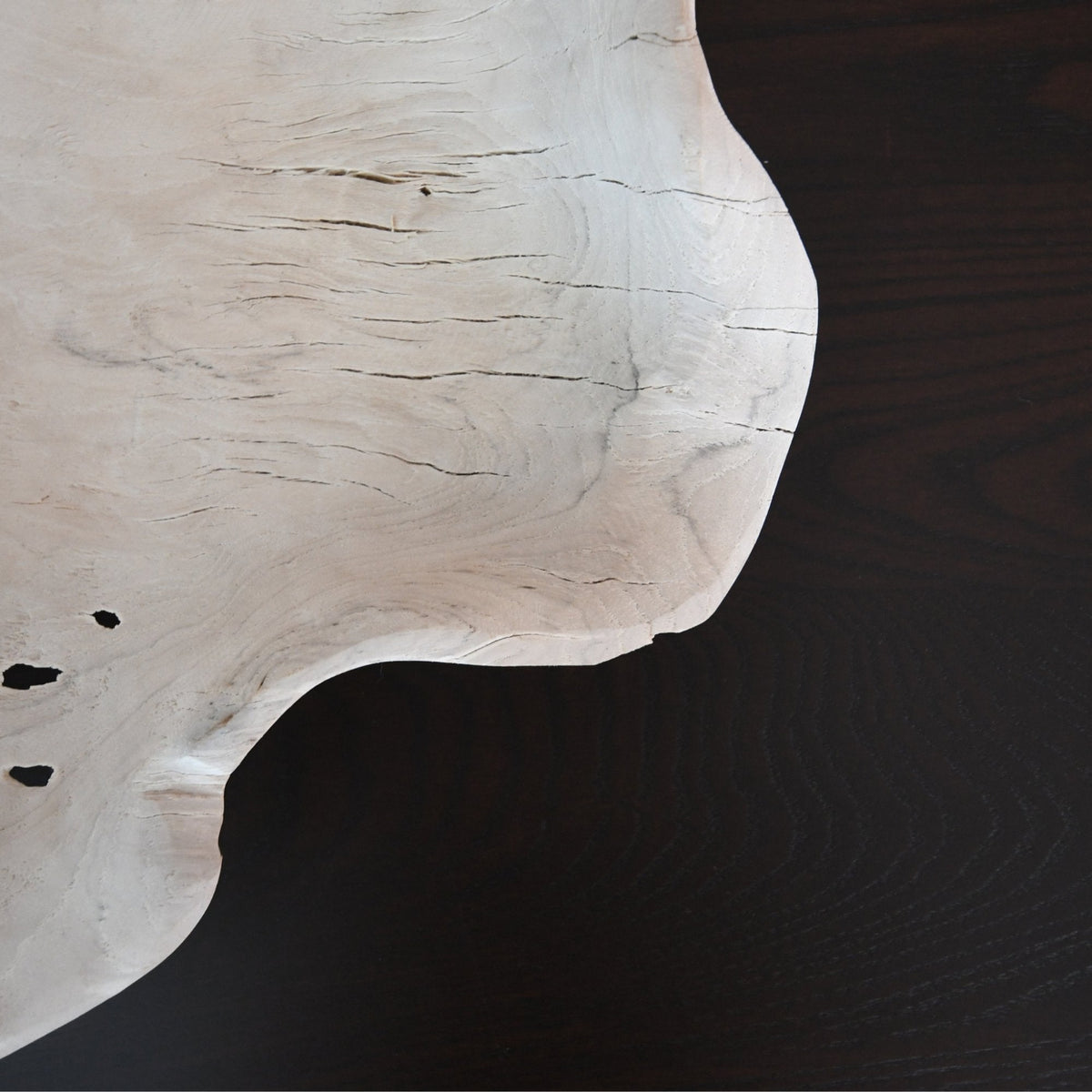 Sophisticated Bleached Teak Serving Tray.