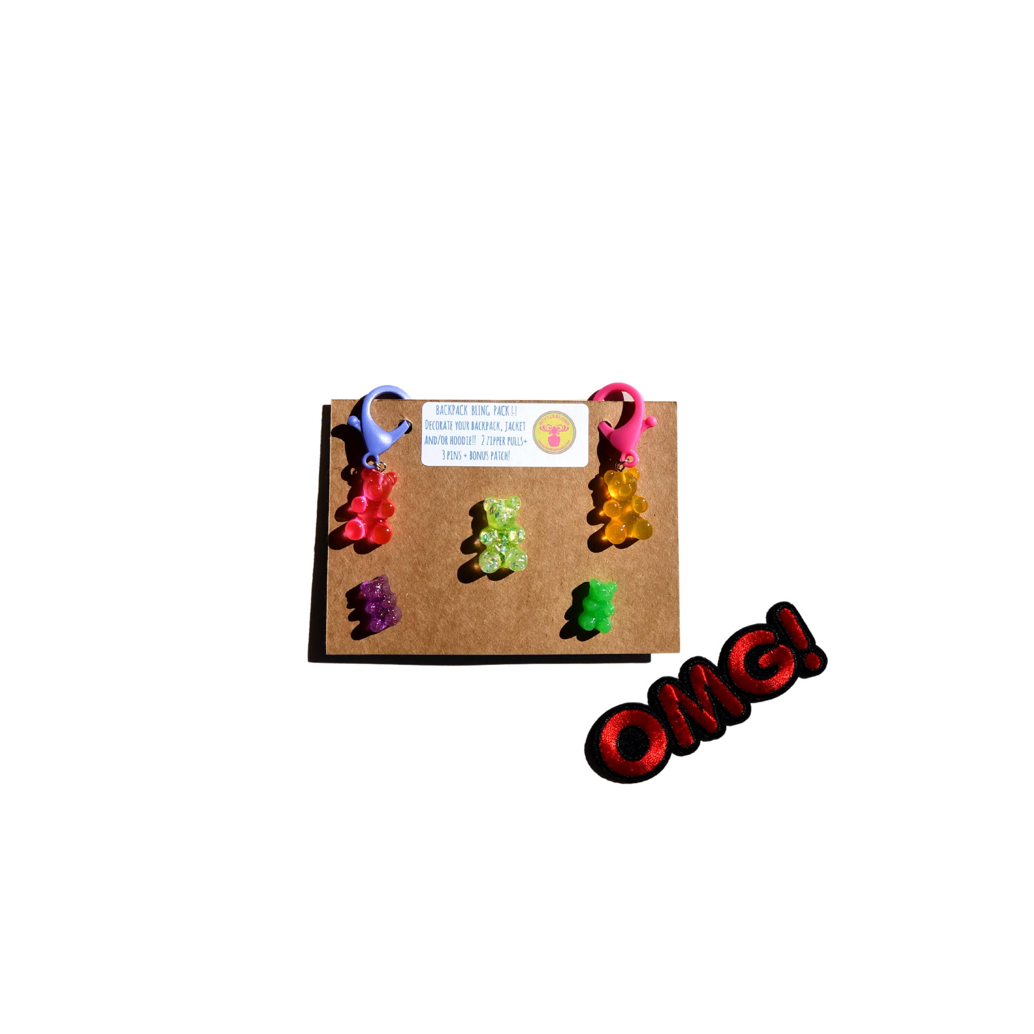 bottleblond jewels gummy bear backpack bling.