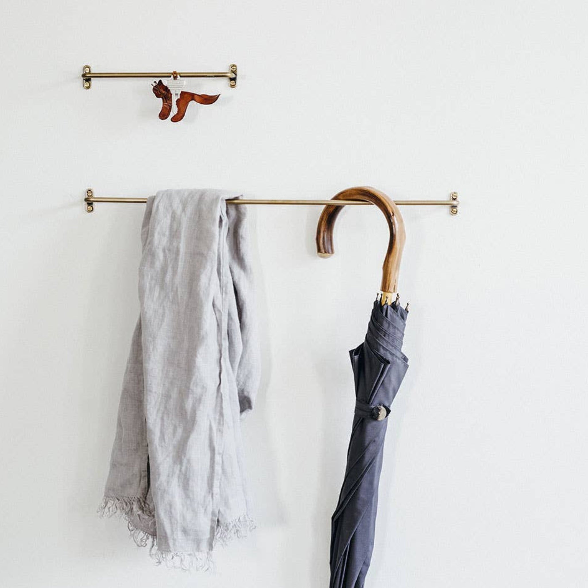 small brass towel bar holder small.