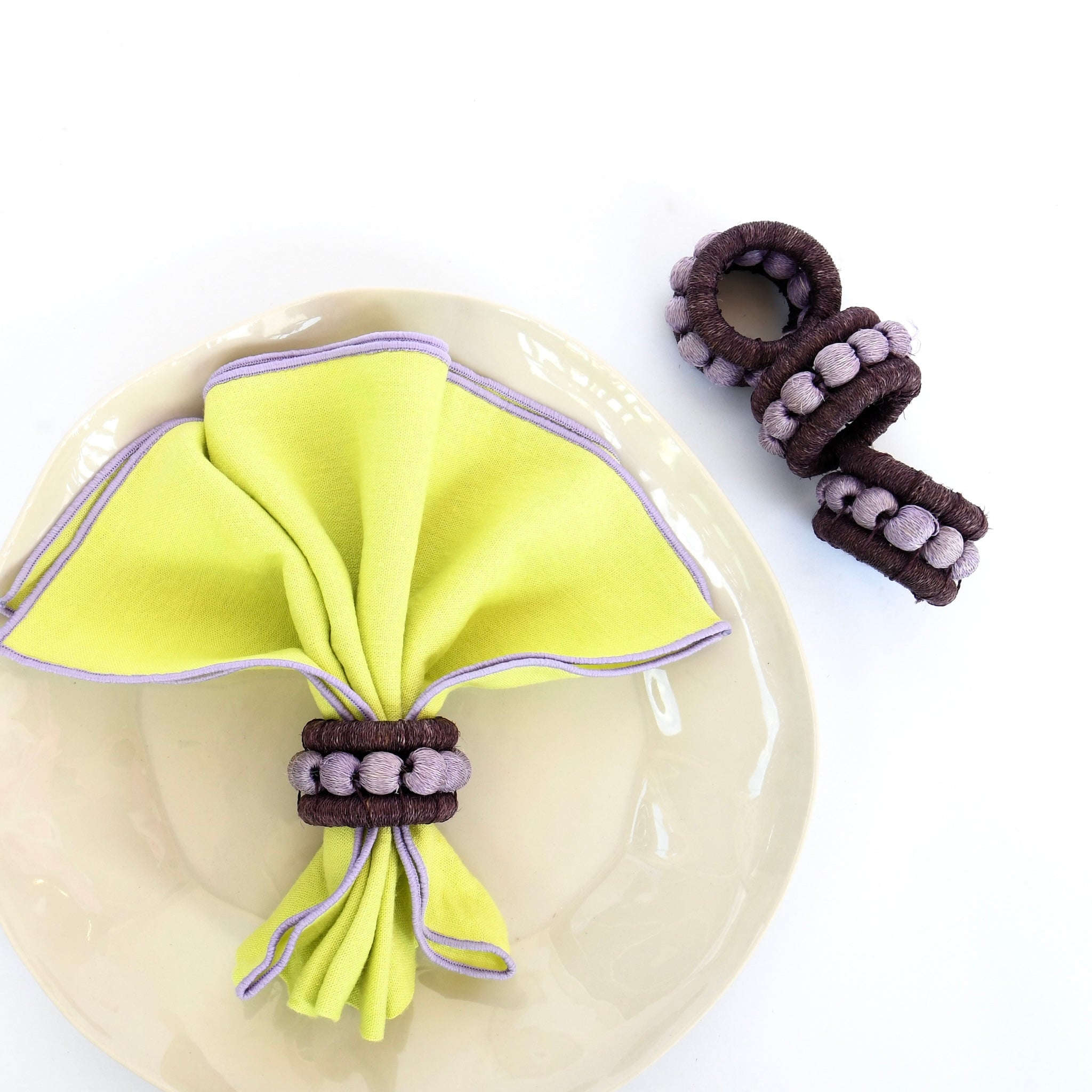 Eggplant Lilac Berry Napkin Rings - Set of 4 - Shoppe Details and Design.