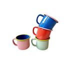 colorama enamelware mug in coral.