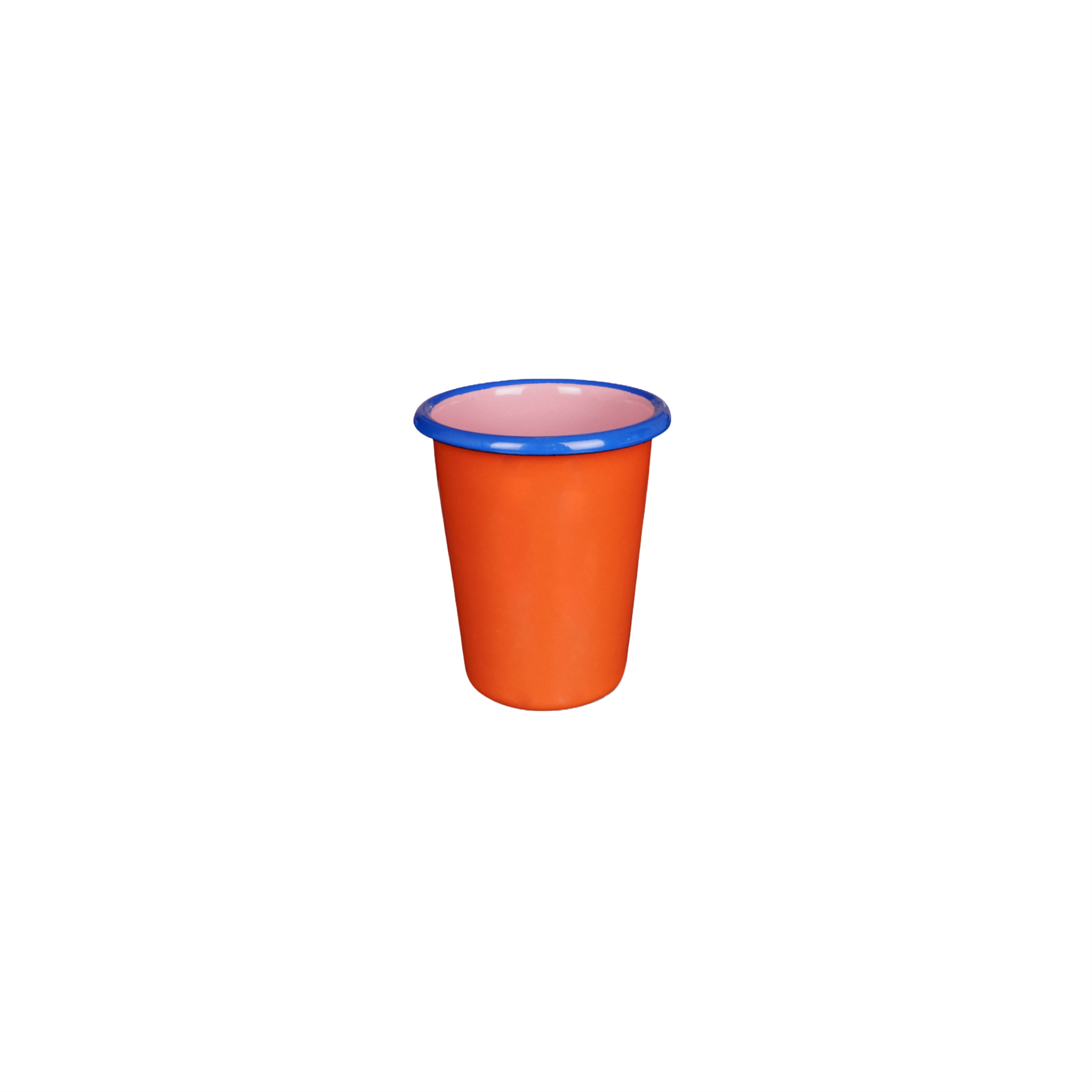 colorama enamelware tumbler in coral.