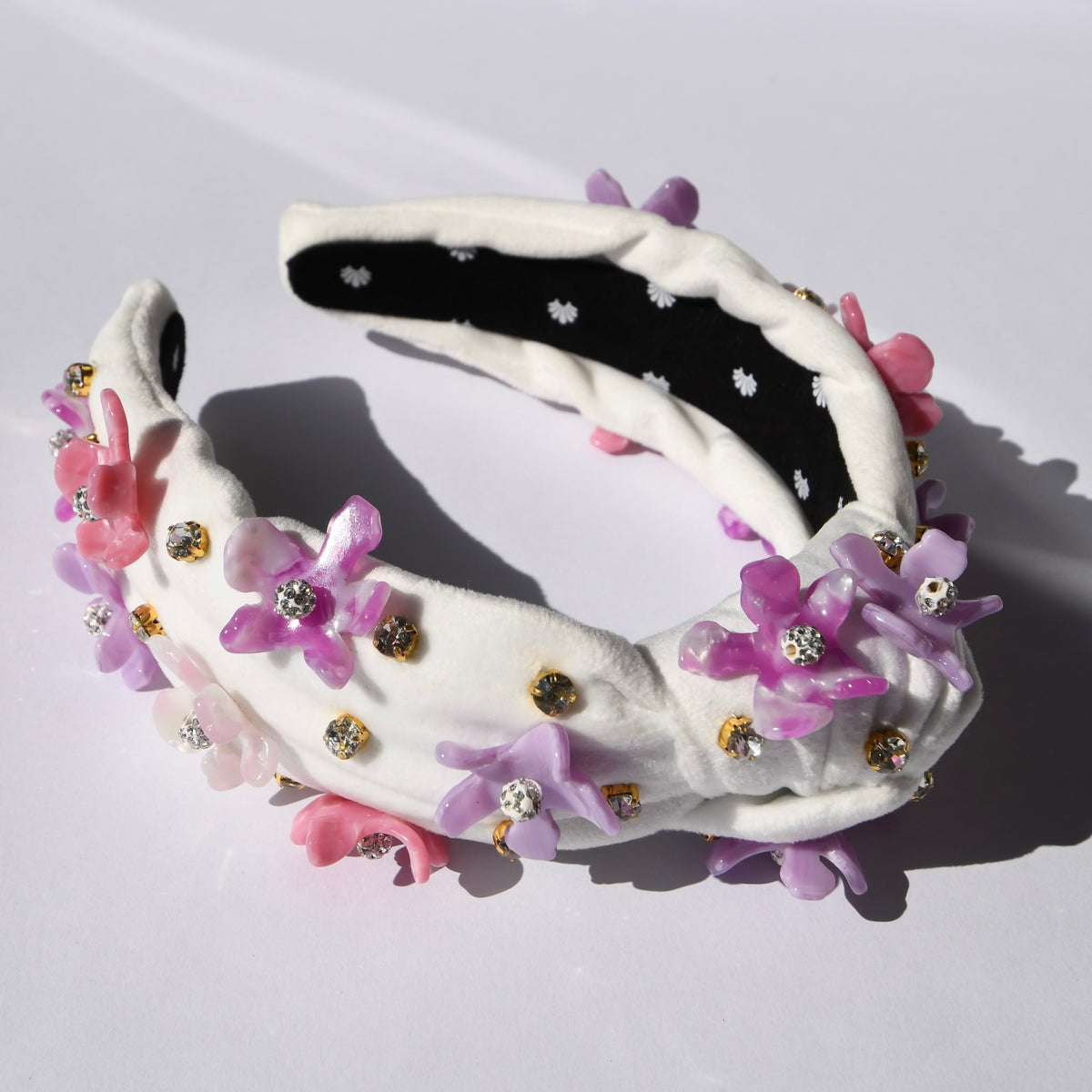 Lele Sadoughi Camel Knotted Crystal Headband Lele Sadoughi Caramel Tartan Plaid Crystal-Embellished  main image 2
