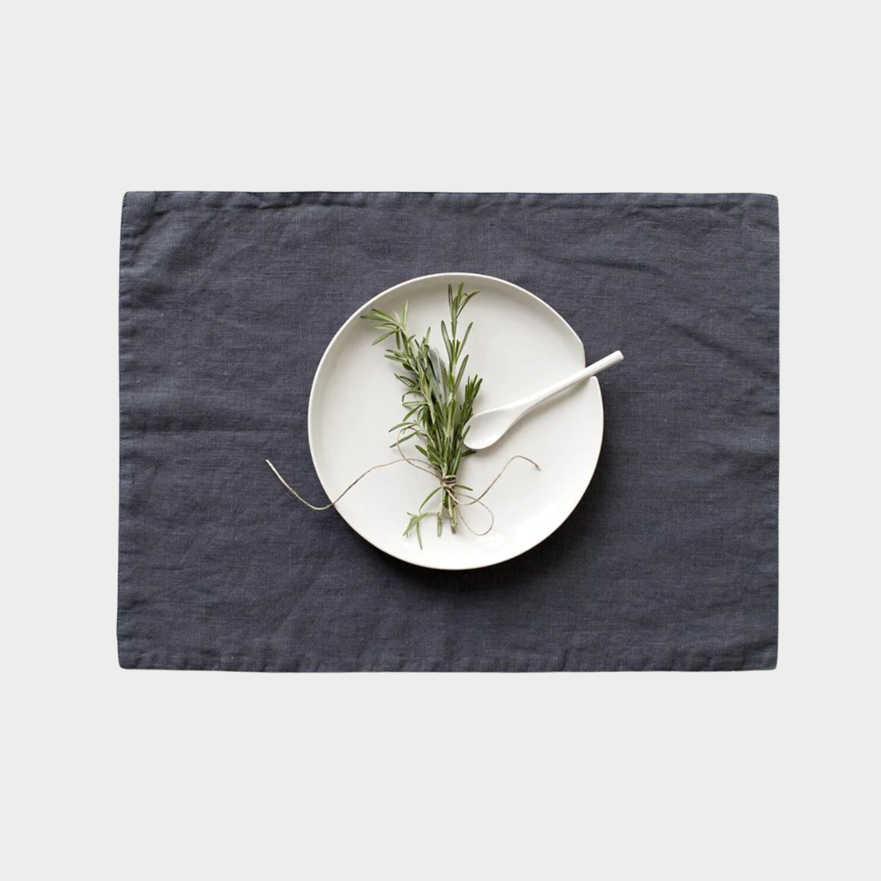 dark grey linen placemats (set of two) | linen tales.