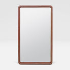 Tobacco Full-Grain Leather Duncan Rectangular Mirror size large – Rustic elegance at its finest.