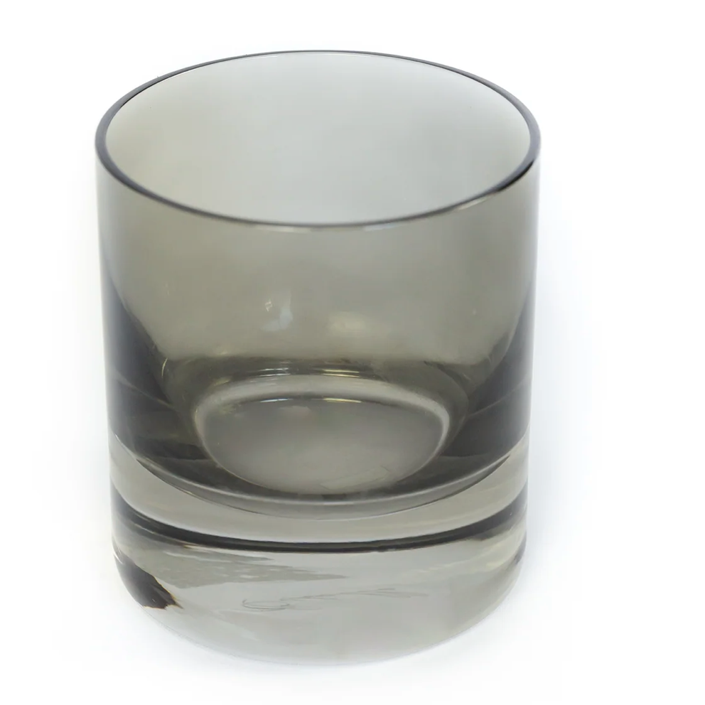 Estelle Colored Glass Gray Smoke Rock Glasses - Set of 6 - Shoppe Details and Design.