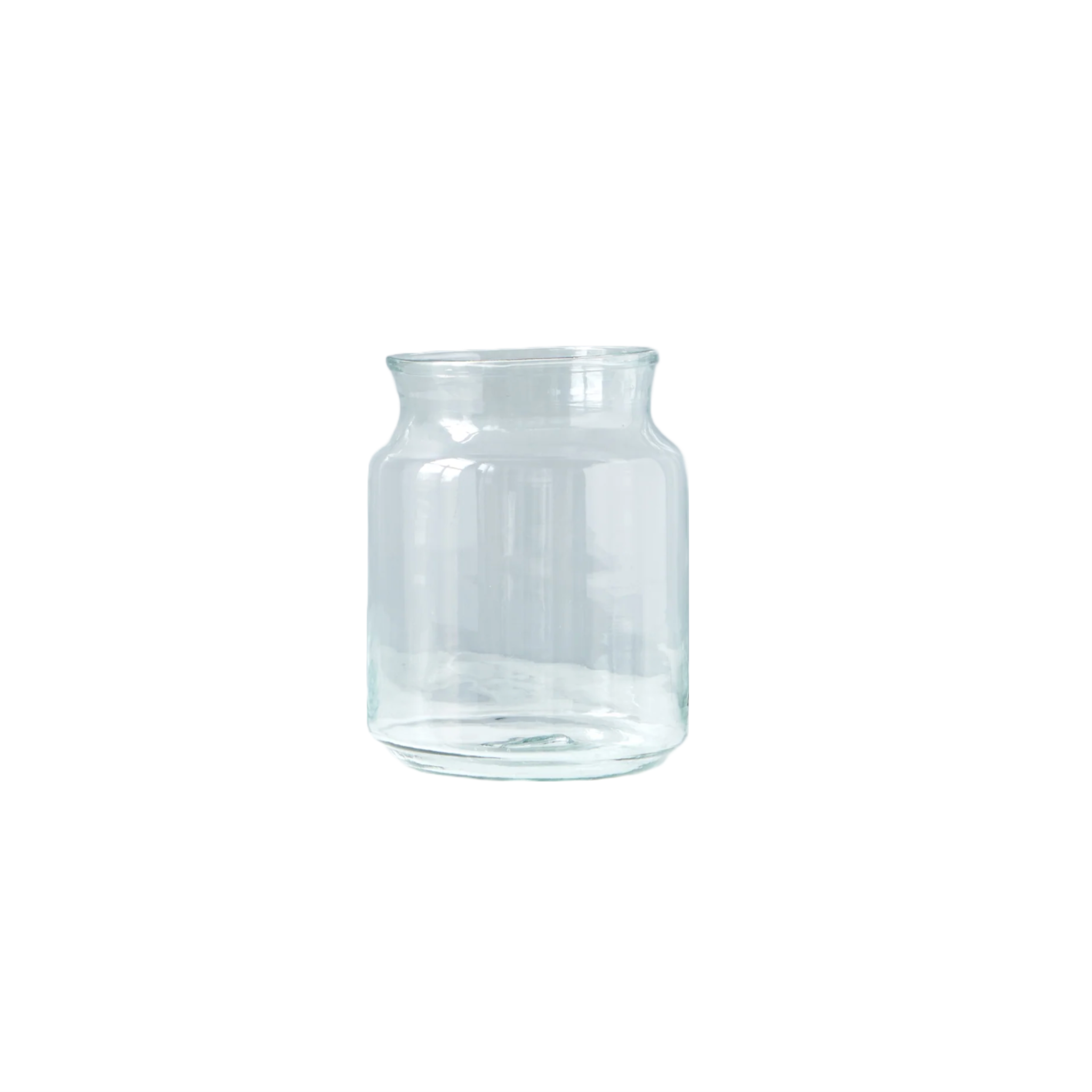 EtuHome clear glass Mason jar, 5L size, made from recycled European glass with vintage green-blue tint and natural imperfections, perfect decorative accent.