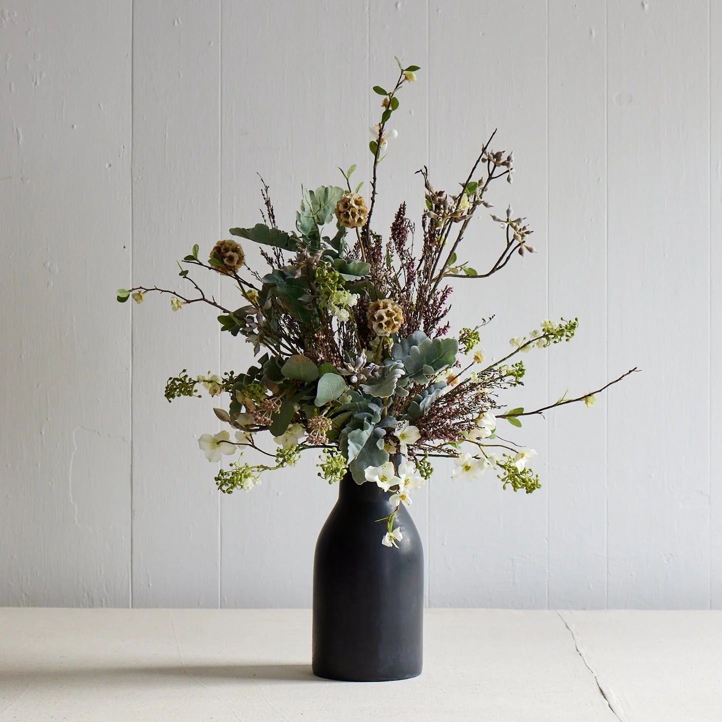 faux eucalyptus seed branch.