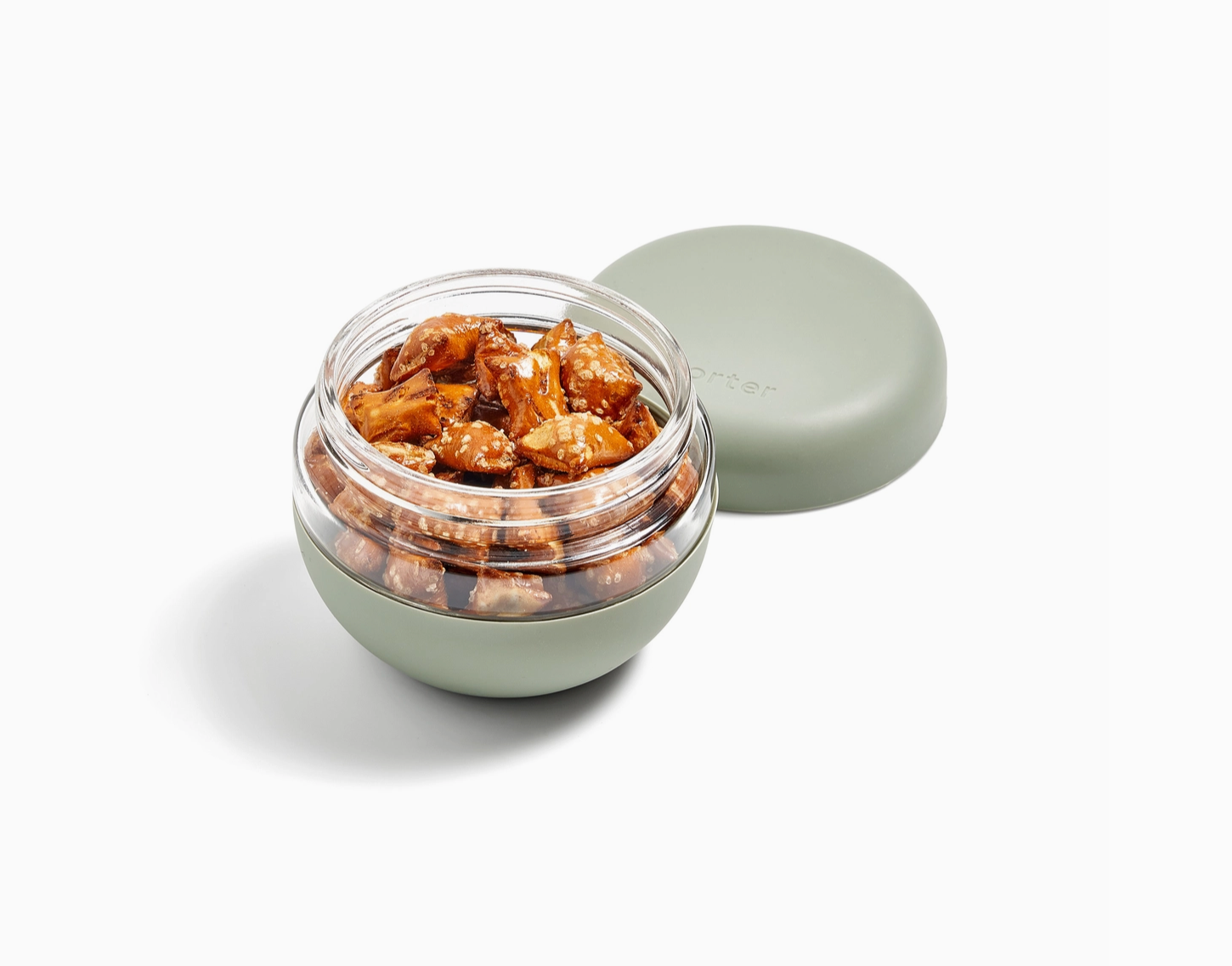w&p glass seal tight to-go & storage bowl, mint.