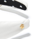Lele Sadoughi Ivory Porcelain Faux Leather Knotted Headband | Porcelain Faux Leather Hairband | Bestselling Porcelain Faux Leather Headband.