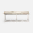 Lex Gray Hair-on-Hide Bench with acrylic base