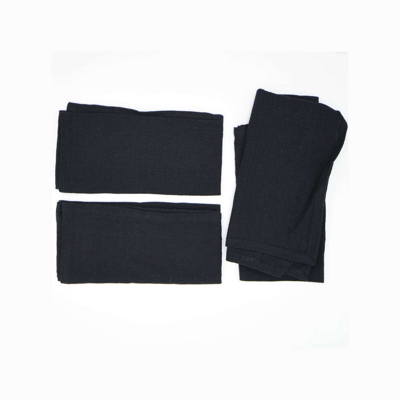 luxury black linen napkins - set of 4 behome.