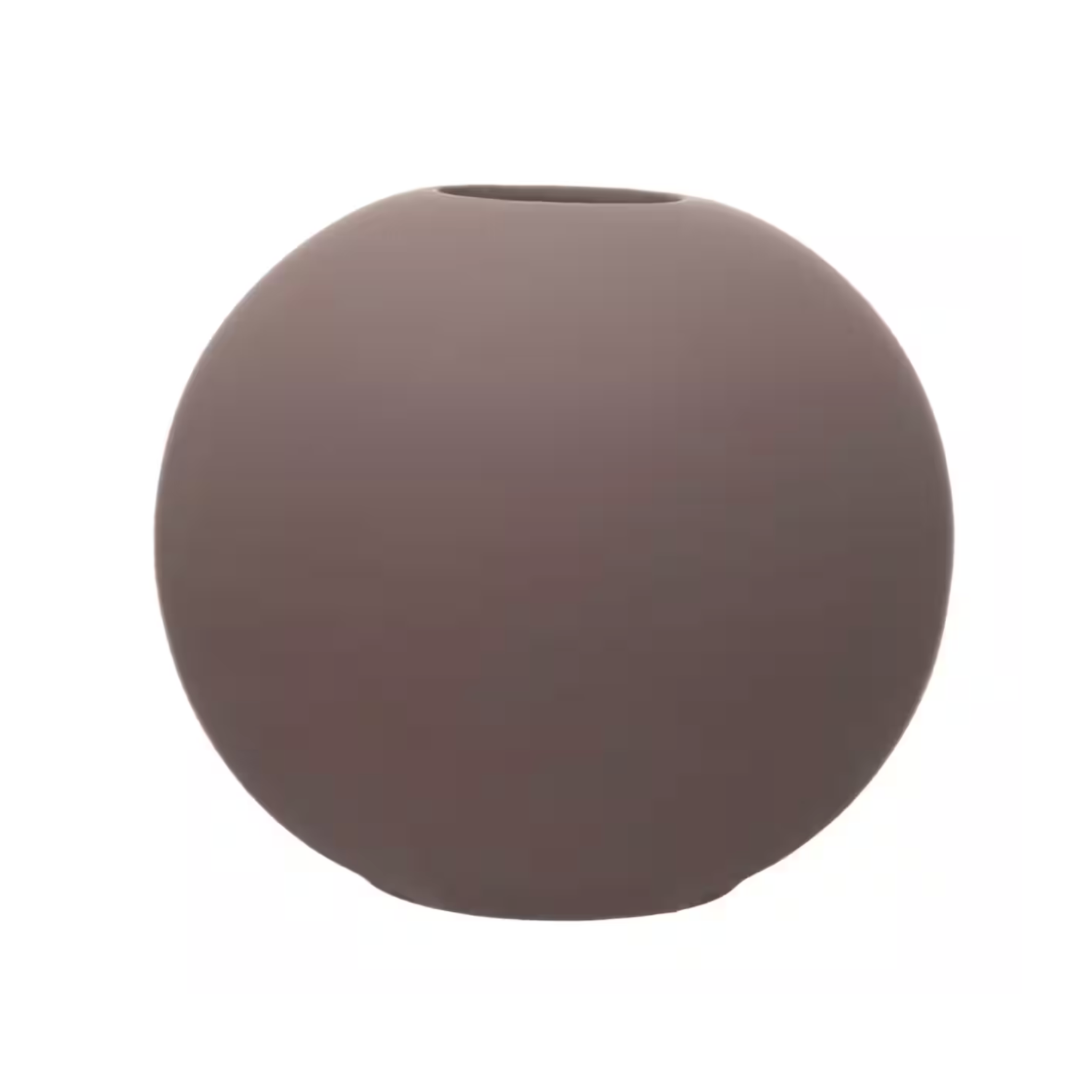 matte plum latex glaze stoneware vase.