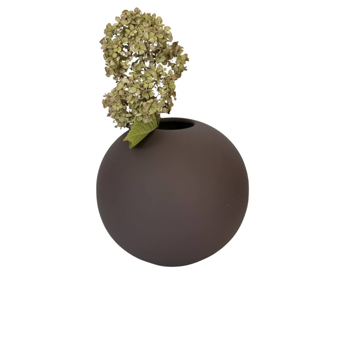 matte plum latex glaze stoneware vase.