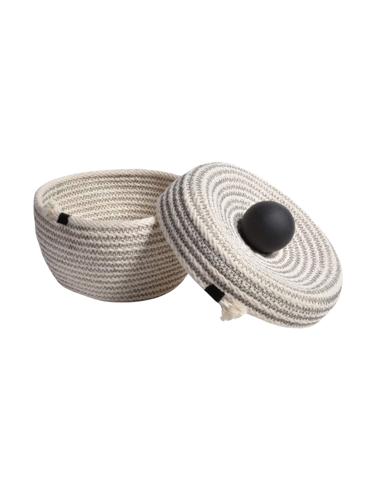 medium knob storage basket with lid.