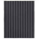 Navy with blue gray stripe rug, handwoven flatwoven PET yarns, featuring thin and thick stripes in navy and light blue, low 1/3" pile.