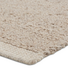 Neutral Texture Rug in Oatmeal, handwoven with pebble boucle texture, 100% PET yarn, durable for indoor or outdoor use.