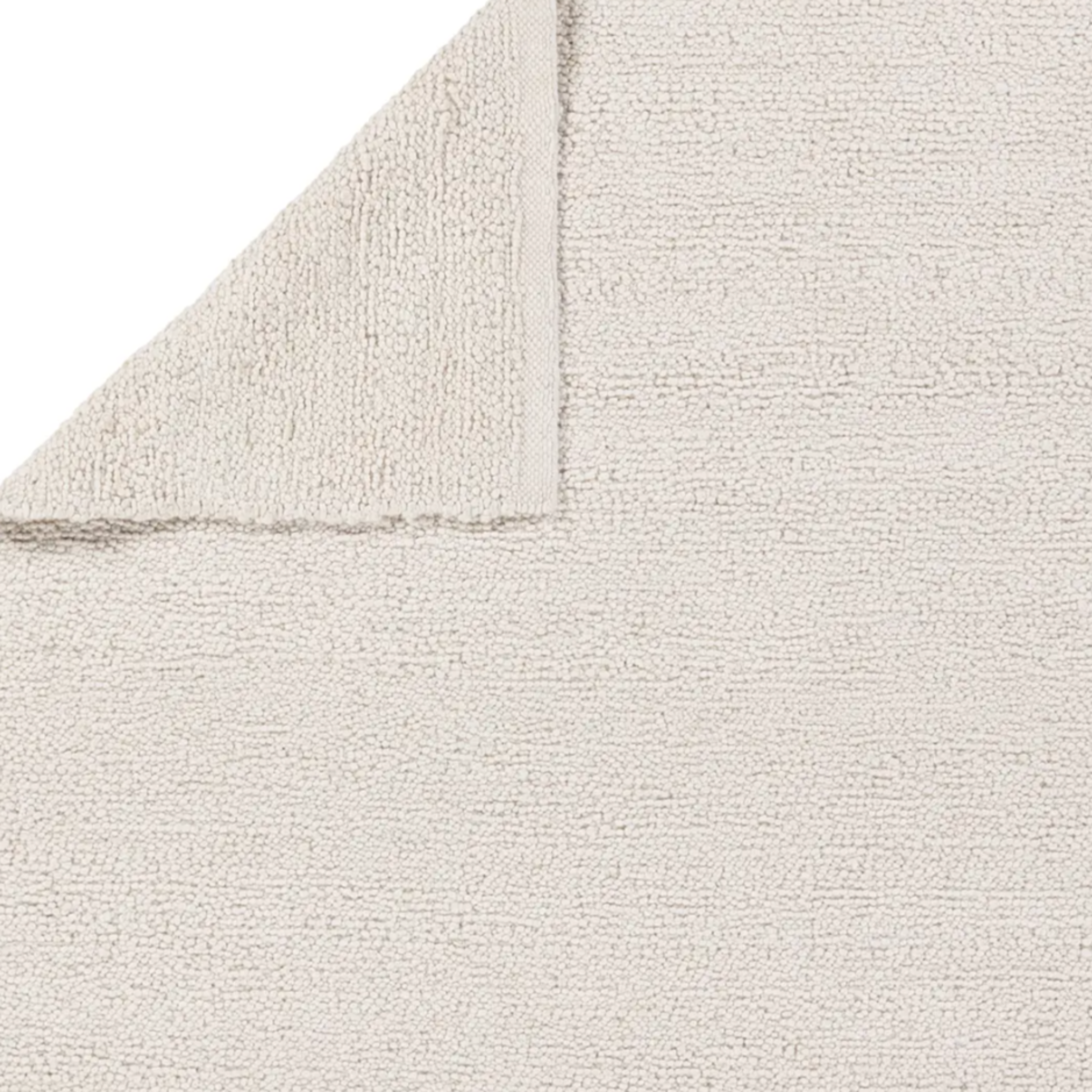 Neutral Texture Rug in white with 1/2-inch thickness, handwoven from durable 100% PET yarn, perfect for indoor or outdoor use.