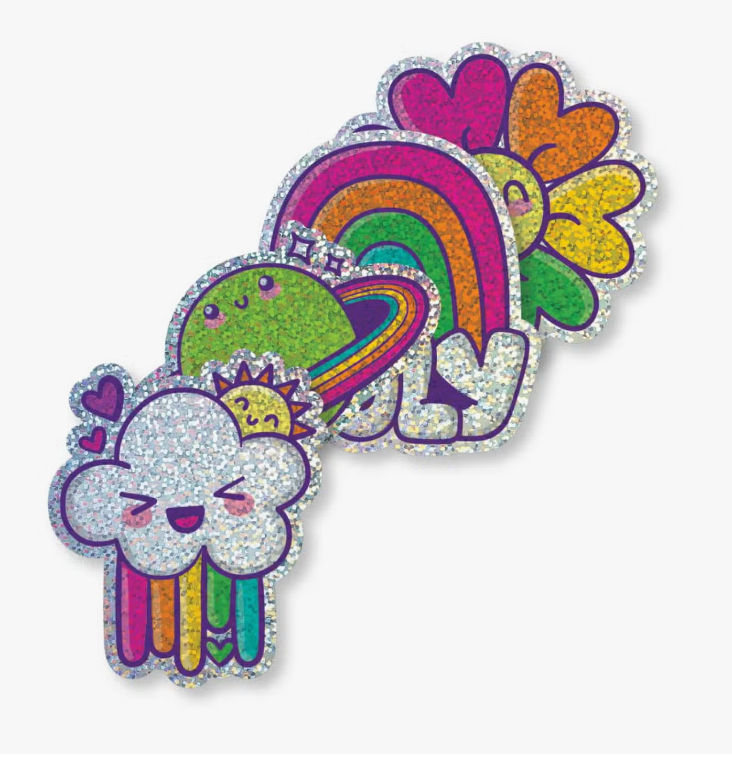 Ooly Stickiville Stickers- Happy Rainbows (4 Die-Cut) - Shoppe Details and Design.