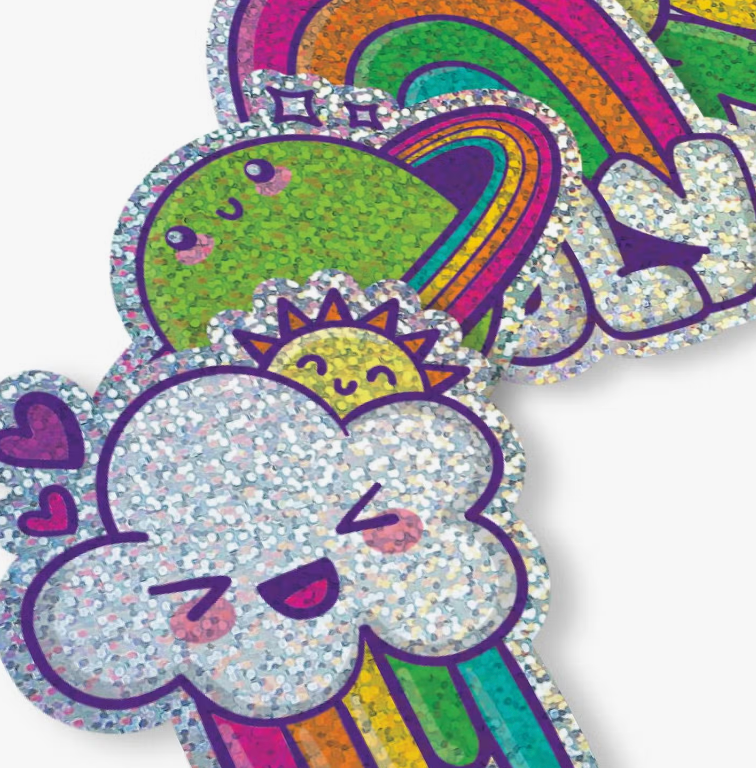 Ooly Stickiville Stickers- Happy Rainbows (4 Die-Cut) - Shoppe Details and Design.