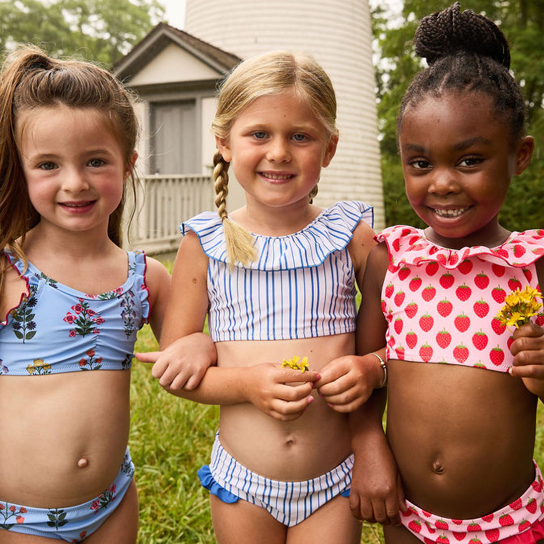 Pink Chicken- Girls Ariel Bikini in Riviera Stripe - Shoppe Details and Design.