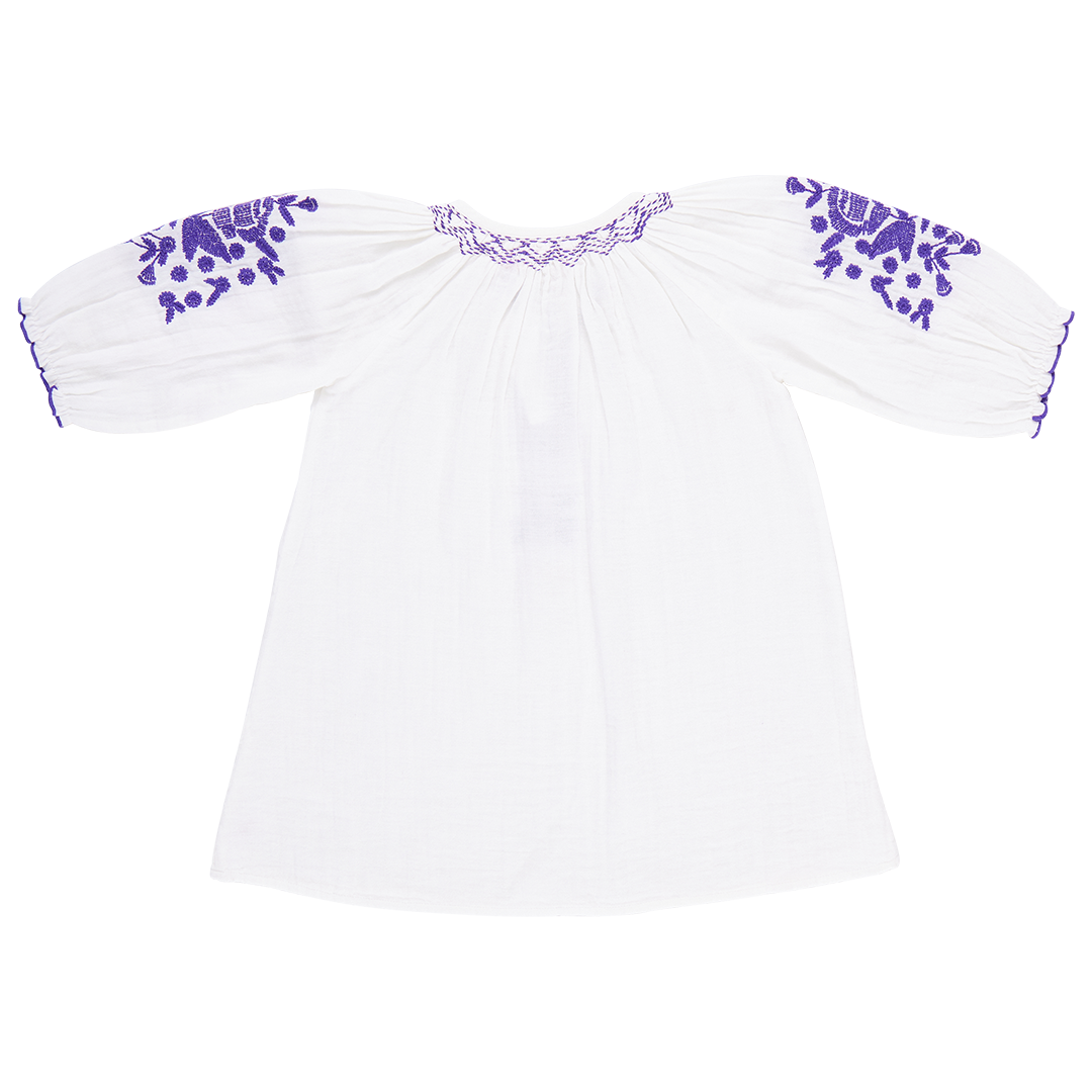 Pink Chicken- Girls Ava Coverup Dress in Gardenia White Embroidery - Shoppe Details and Design.