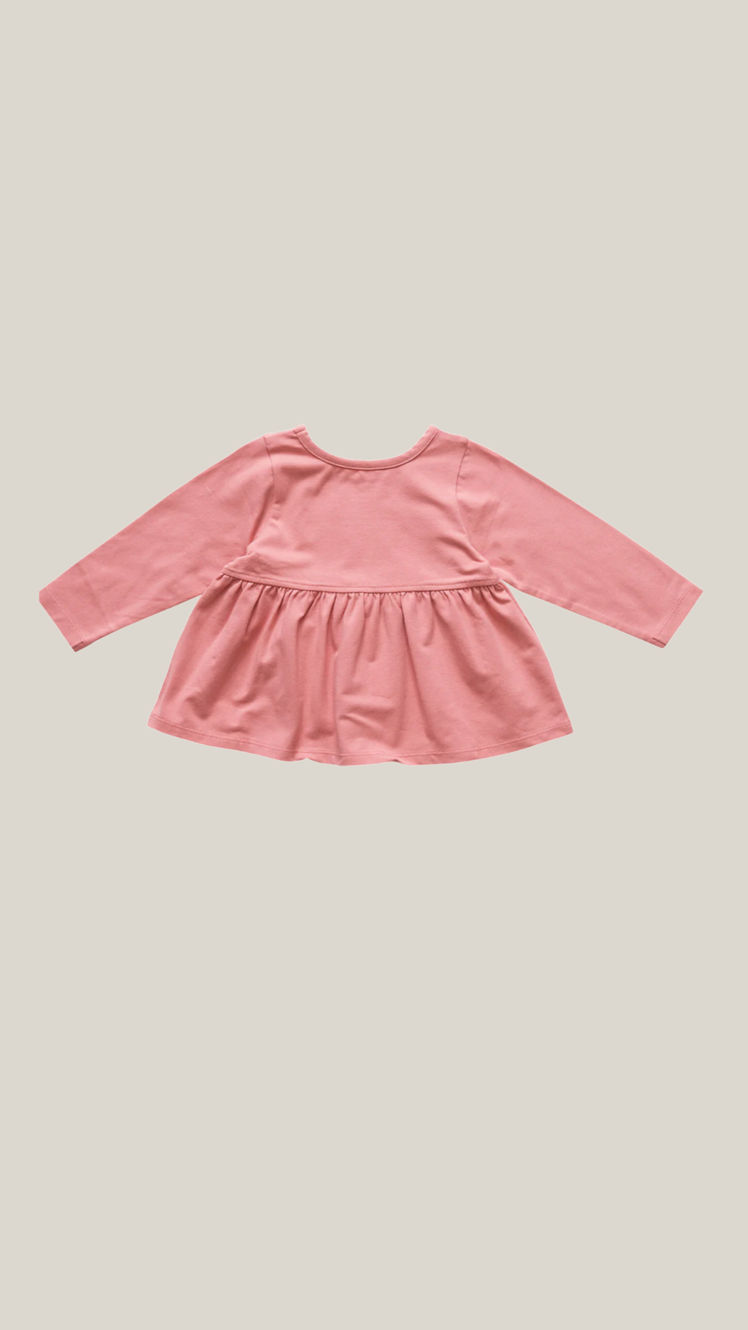 pink chicken - girls organic bette top in apricot.