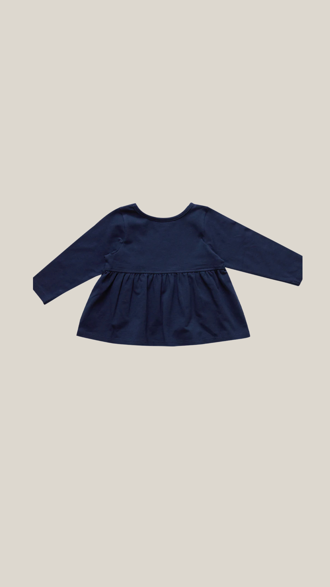 pink chicken - girls organic bette top in navy.