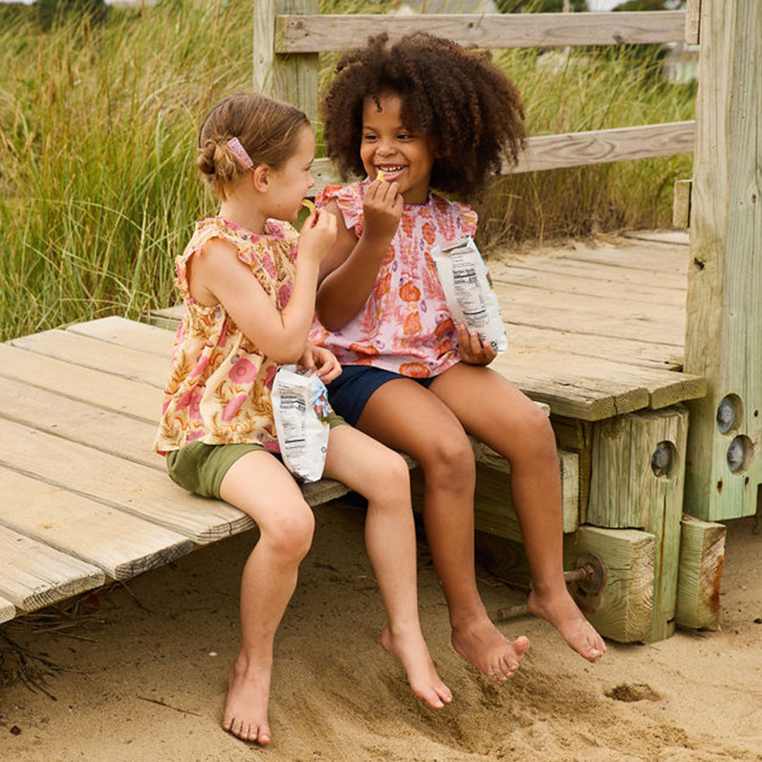 Girls Stevie Top in Purple Gilded Floral | Chic Boho Fashion | Pink Chicken.