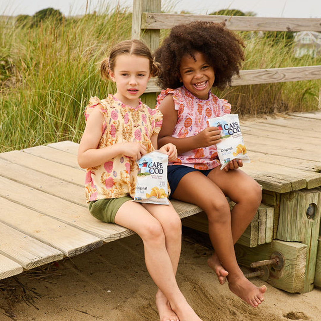 Girls Stevie Top in Purple Gilded Floral | Chic Boho Fashion | Pink Chicken.