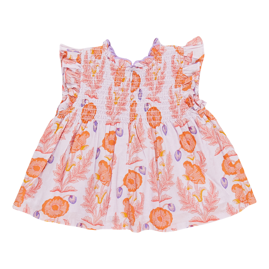 Girls Stevie Top in Purple Gilded Floral | Chic Boho Fashion | Pink Chicken.