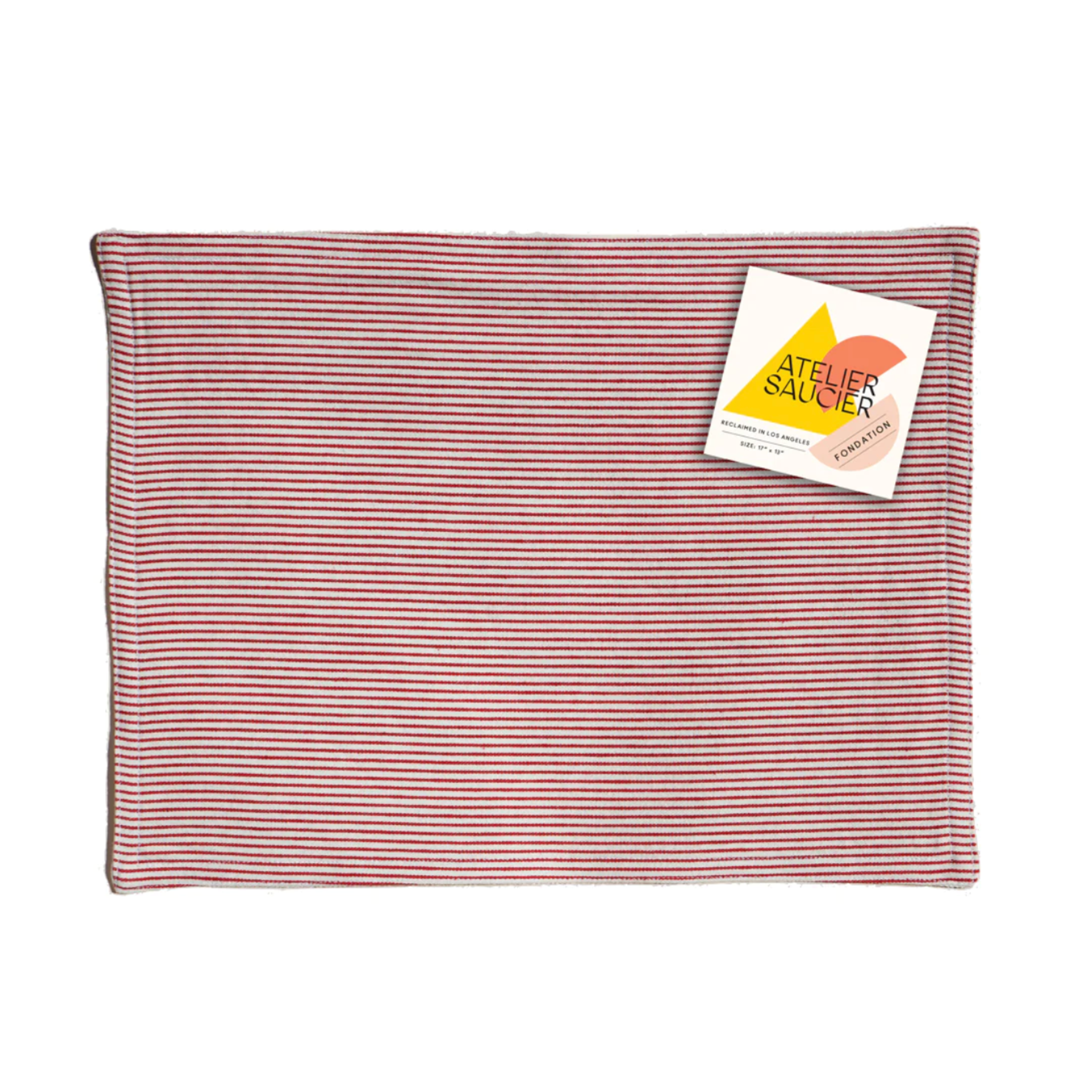 Atelier Saucier - Red Striped Placemat - Shoppe Details and Design.