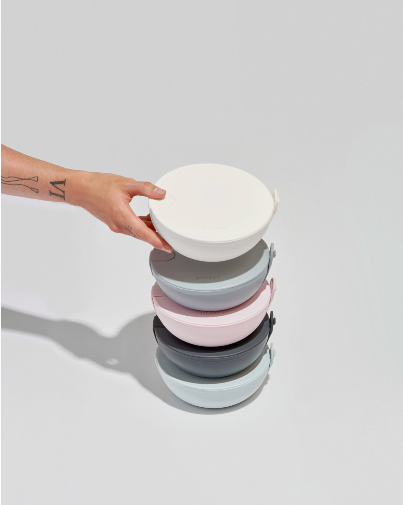 w&p lunch bowl bpa-free plastic, slate grey.