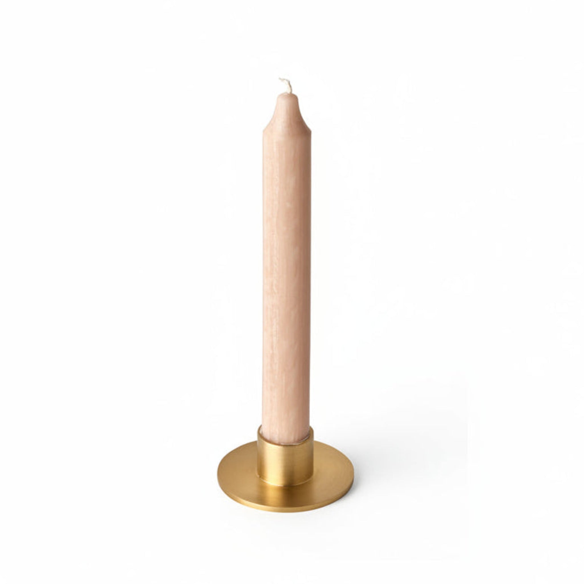 round base brass taper candle holder.