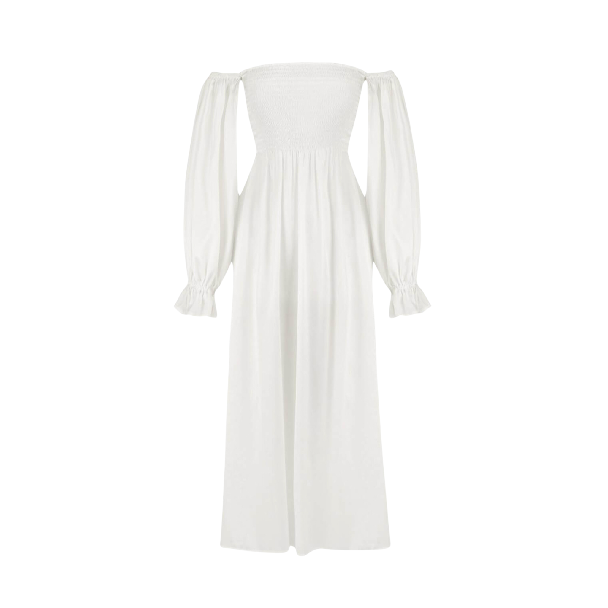 Sleeper Atlanta Dress in White Silk - Shoppe Details and Design.