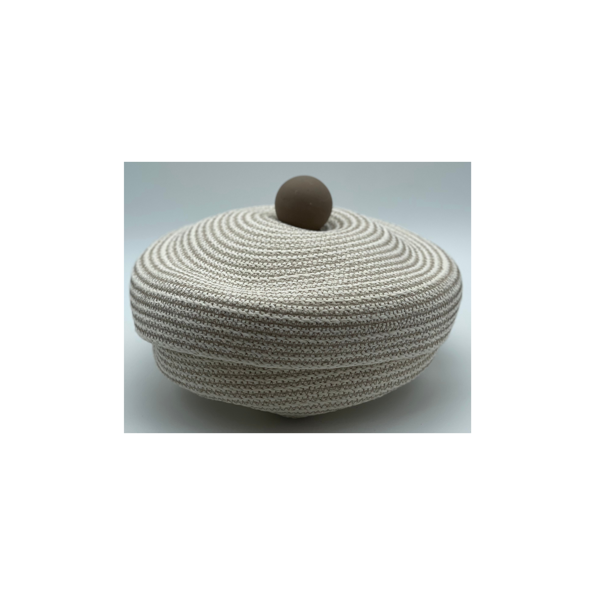 Table Basket with Knob - Taupe - Shoppe Details and Design.