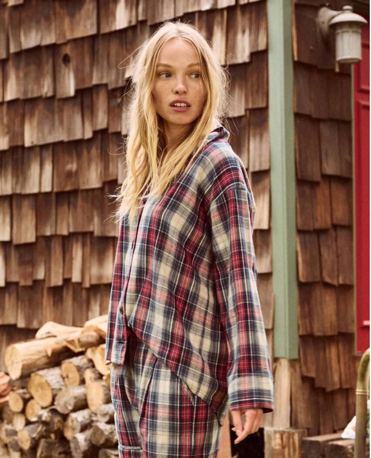 The Great Christmas Pajama Shirt in Blueridge Plaid - Shoppe Details and Design.