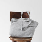 thin black stripe linen tote bag, linen tales.