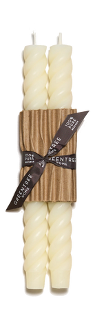 Twisted Rope 10" Candles in Cream - Shoppe Details and Design.