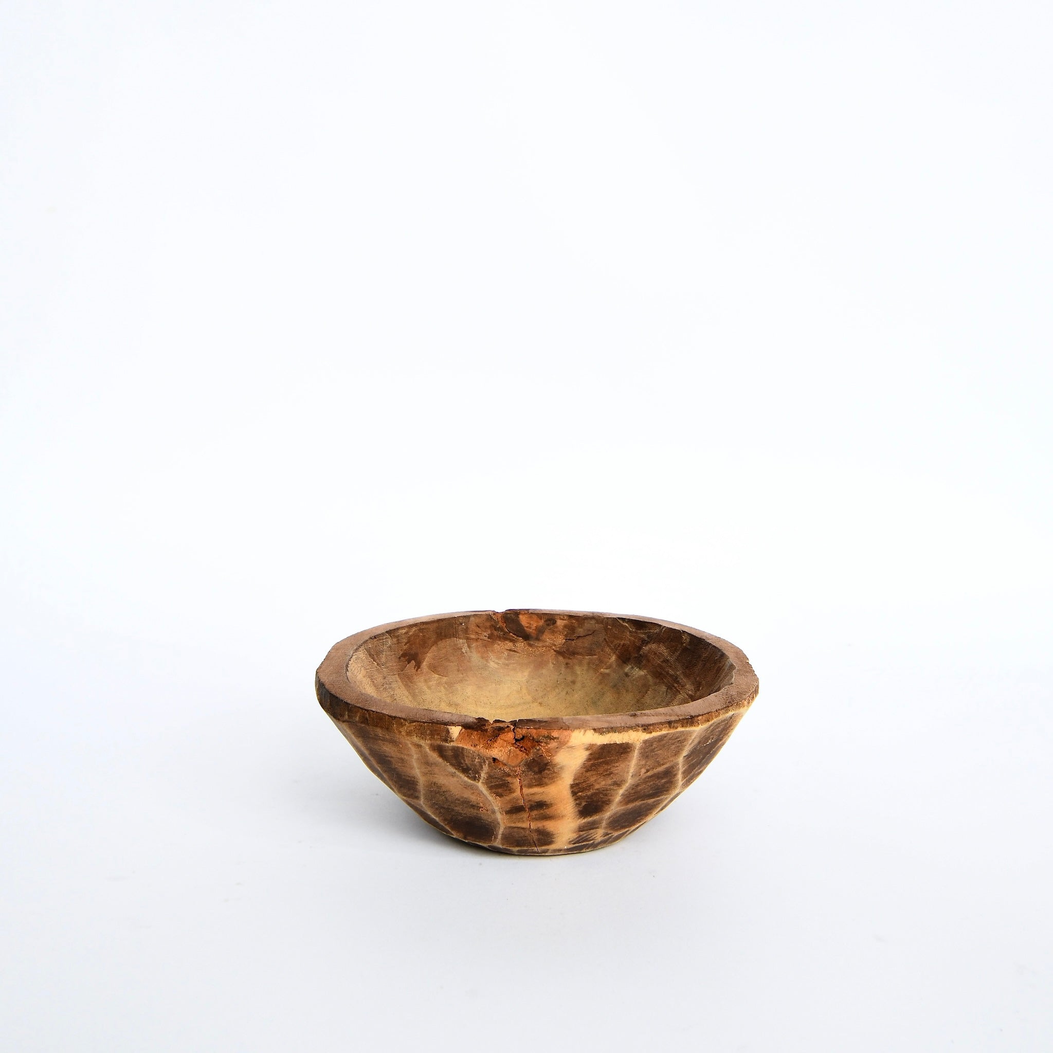 Premium wooden accent bowl with a natural finish, ideal for serving snacks or as an elegant decorative piece in any setting.
