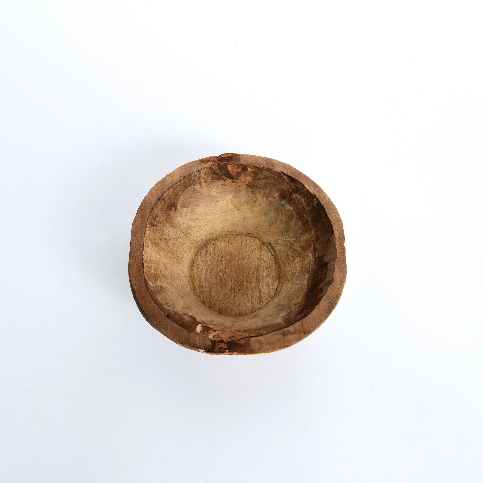 Premium wooden accent bowl with a natural finish, ideal for serving snacks or as an elegant decorative piece in any setting.
