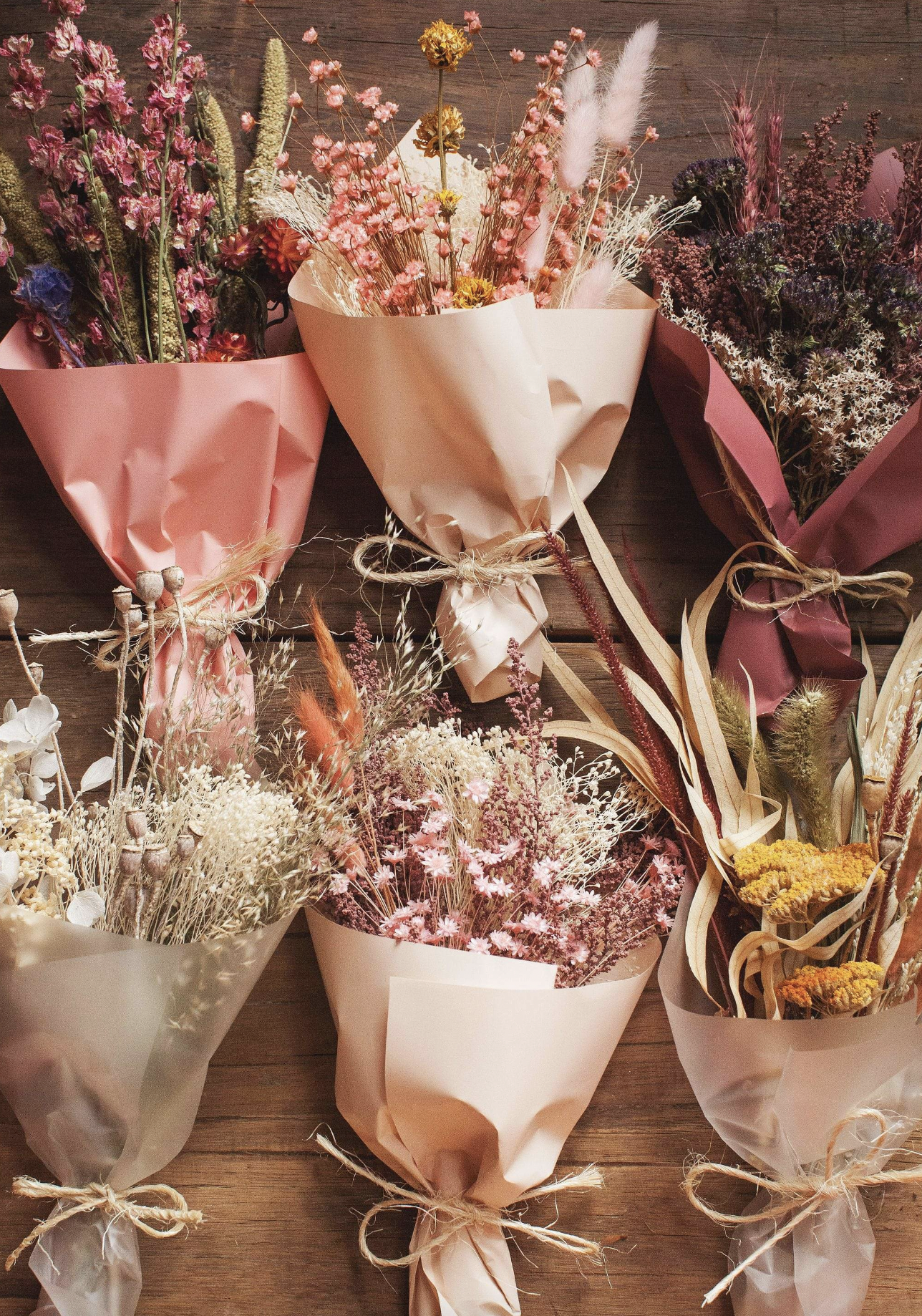 Sweetheart Blush Mini Dried Bouquet - Shoppe Details and Design