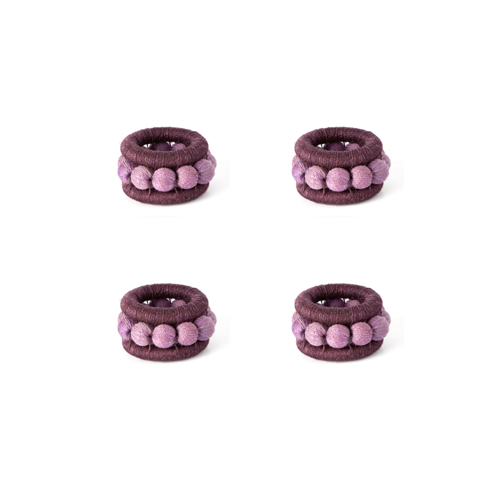 Eggplant Lilac Berry Napkin Rings - Set of 4 - Shoppe Details and Design.