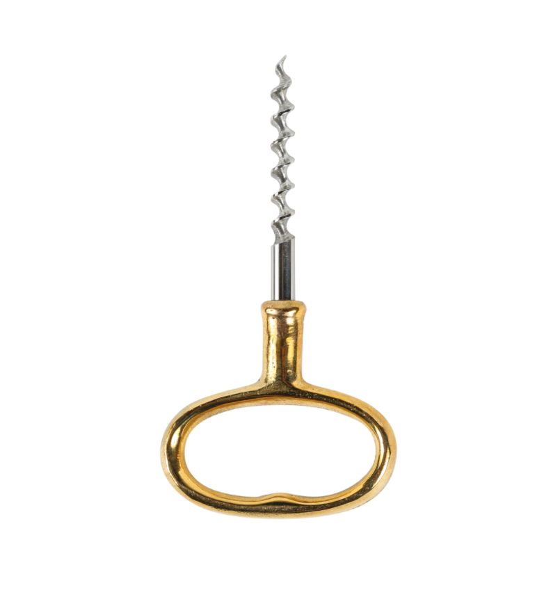 elegant brass and steel wine opener.