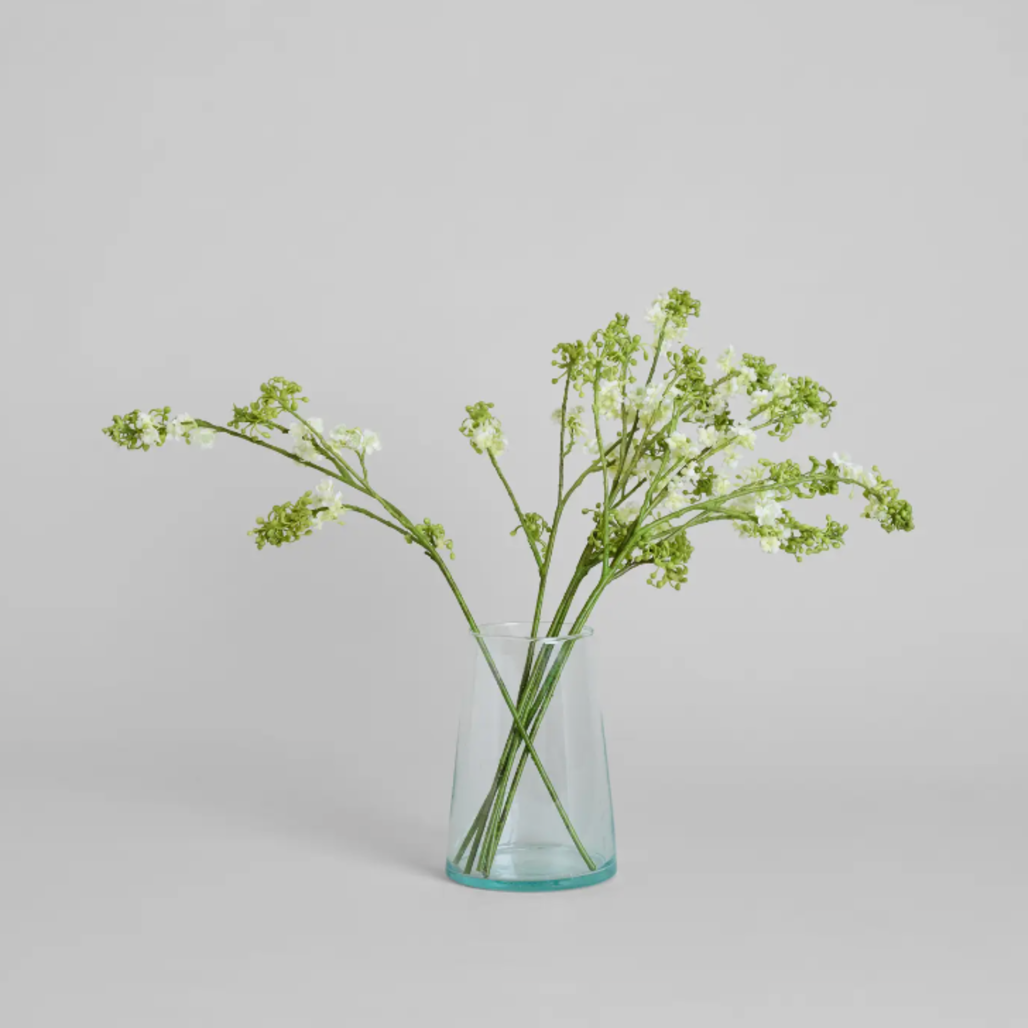 faux white spirea buds.